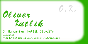 oliver kutlik business card